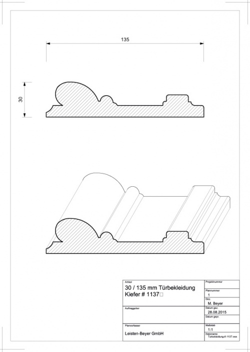 Türbekleidung Kiefer # 1137