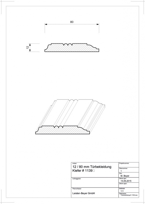 Türbekleidung Kiefer # 1139