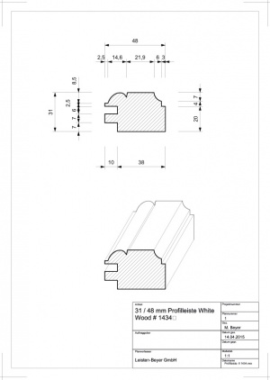 Profilleiste White Wood # 1434