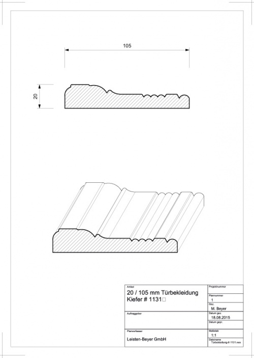 Türbekleidung Kiefer # 1131