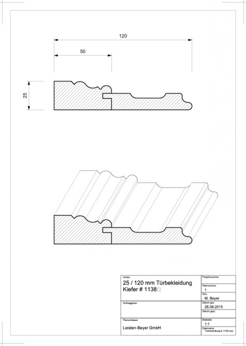 Türbekleidung Kiefer # 1138