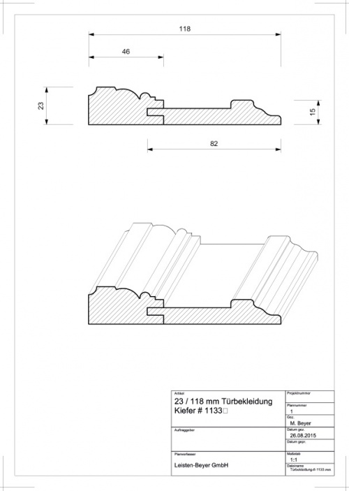 Türbekleidung Kiefer # 1133