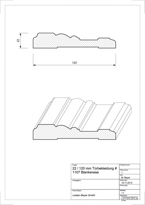 Türbekleidung Kiefer # 1107