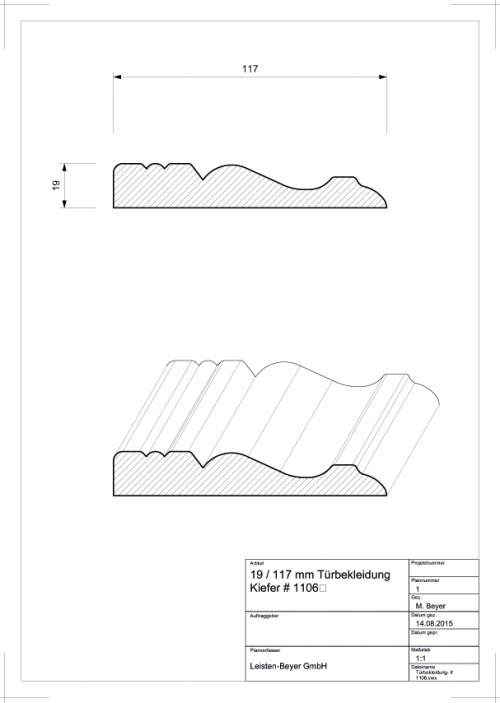 Türbekleidung Kiefer # 1106