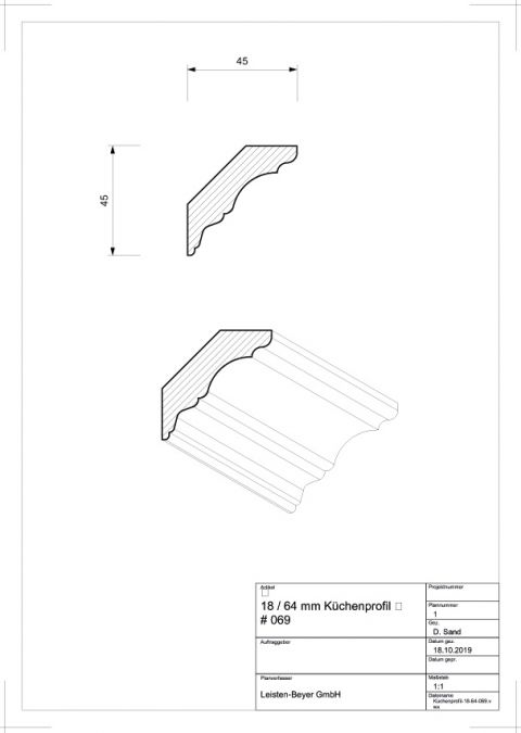 Küchenprofil Kiefer # 069