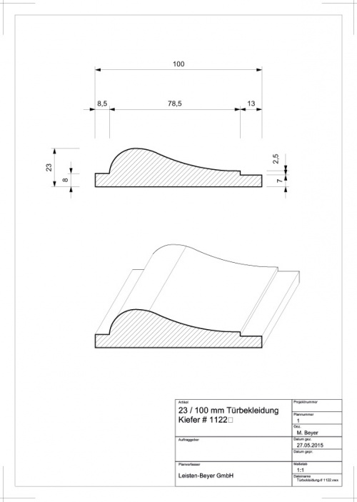 Türbekleidung Kiefer # 1122