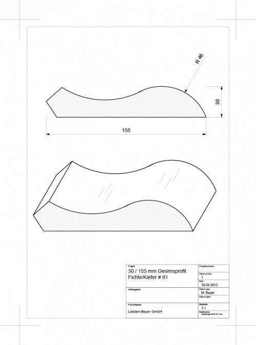 Gesimsprofil Kiefer # 81