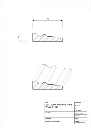 Profilleiste White Wood # 1435