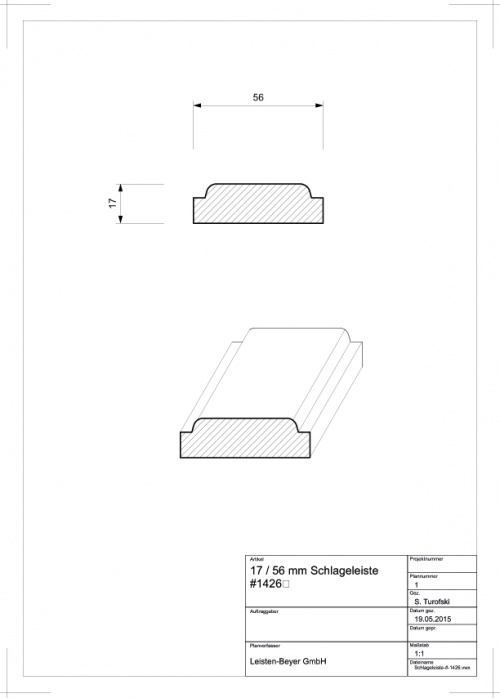 Schlageleiste Kiefer # 1426