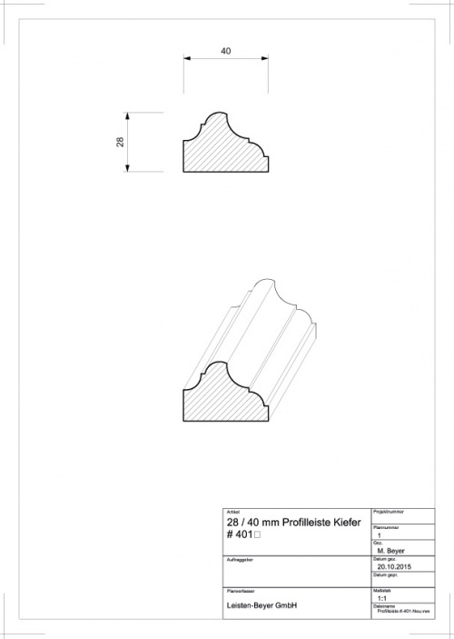 Profilleiste Kiefer # 401