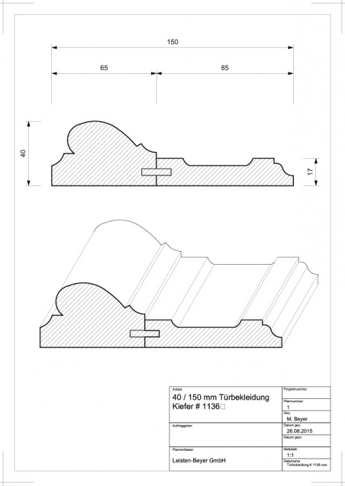 Türbekleidung Kiefer # 1136