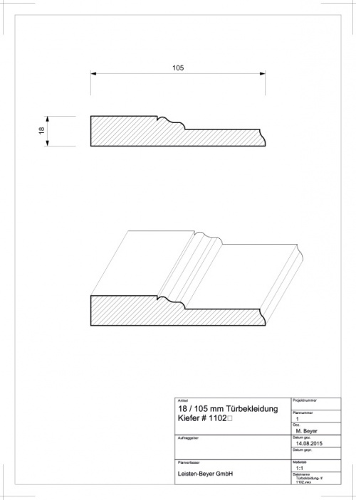 Türbekleidung Kiefer # 1102