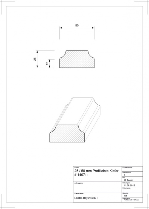 Profilleiste Kiefer # 1407