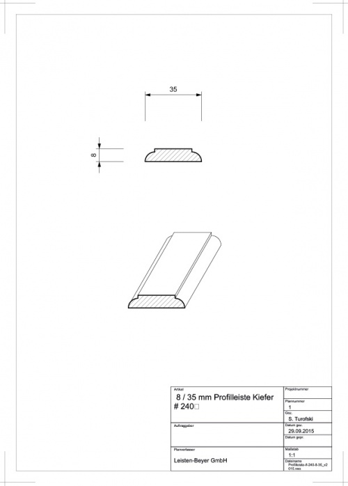 Profilleiste Kiefer # 240