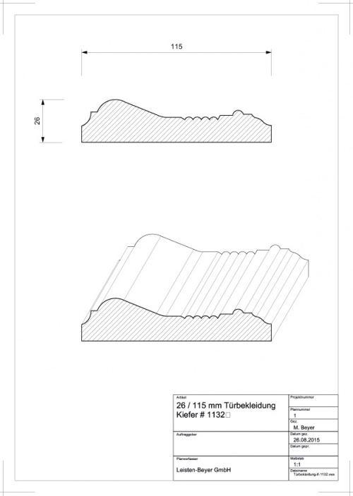 Türbekleidung Kiefer # 1132