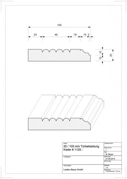 Türbekleidung Kiefer # 1125