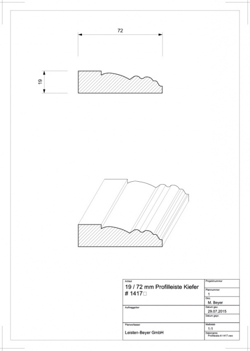 Profilleiste Kiefer # 1417