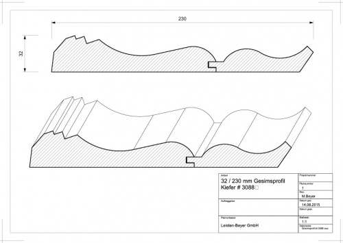 Gesimsprofil Kiefer # 3088
