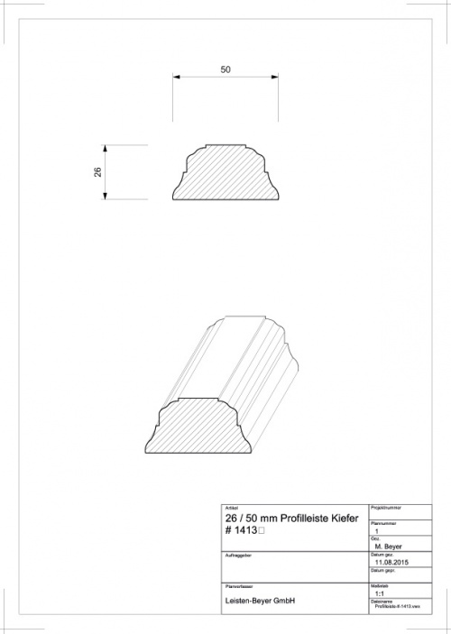 Profilleiste Kiefer # 1413