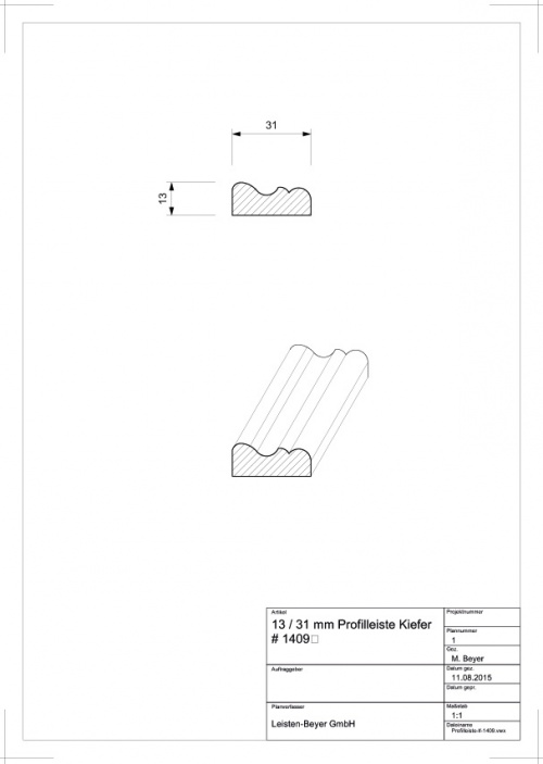 Profilleiste Kiefer # 1409
