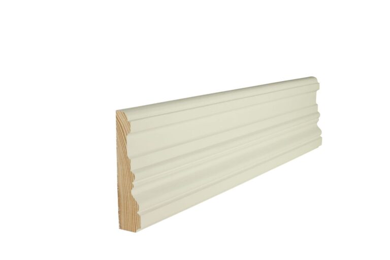 28 mm x 120 mm Türbekleidung Kiefer weiß grundiert # 1111a (Bild 2)